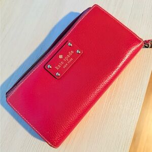Kate Spade Cherry Red Zip Wallet